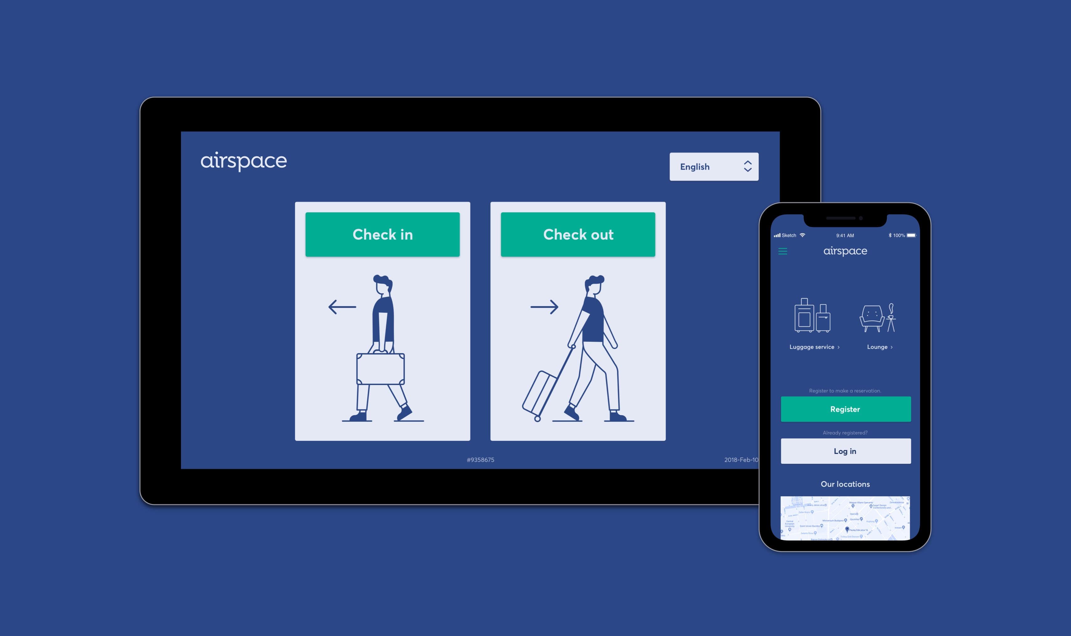 Airspace kiosk self-service terminal UI design