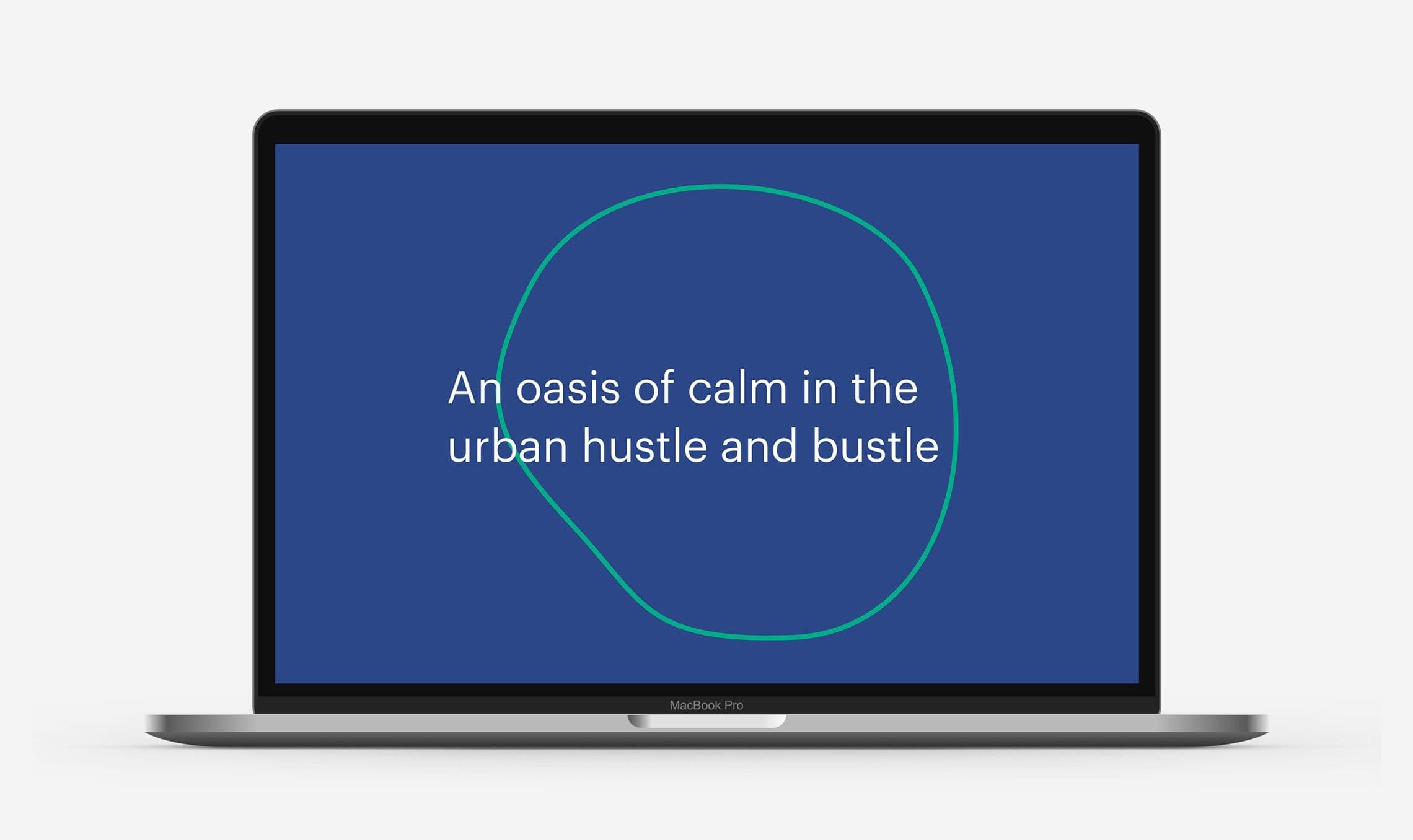 Airspace slogan in a Macbook mockup