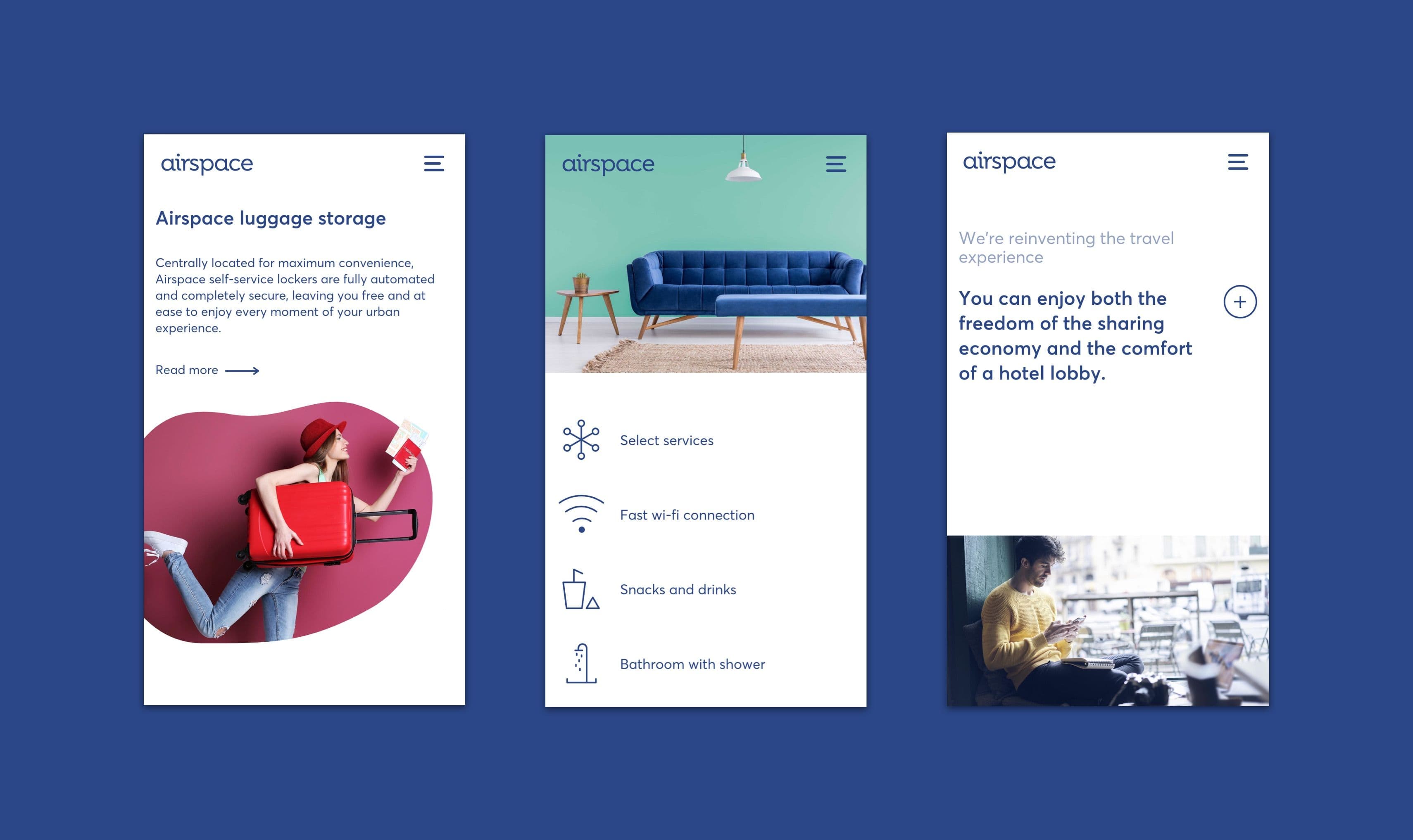 Airspace webdesign mockup