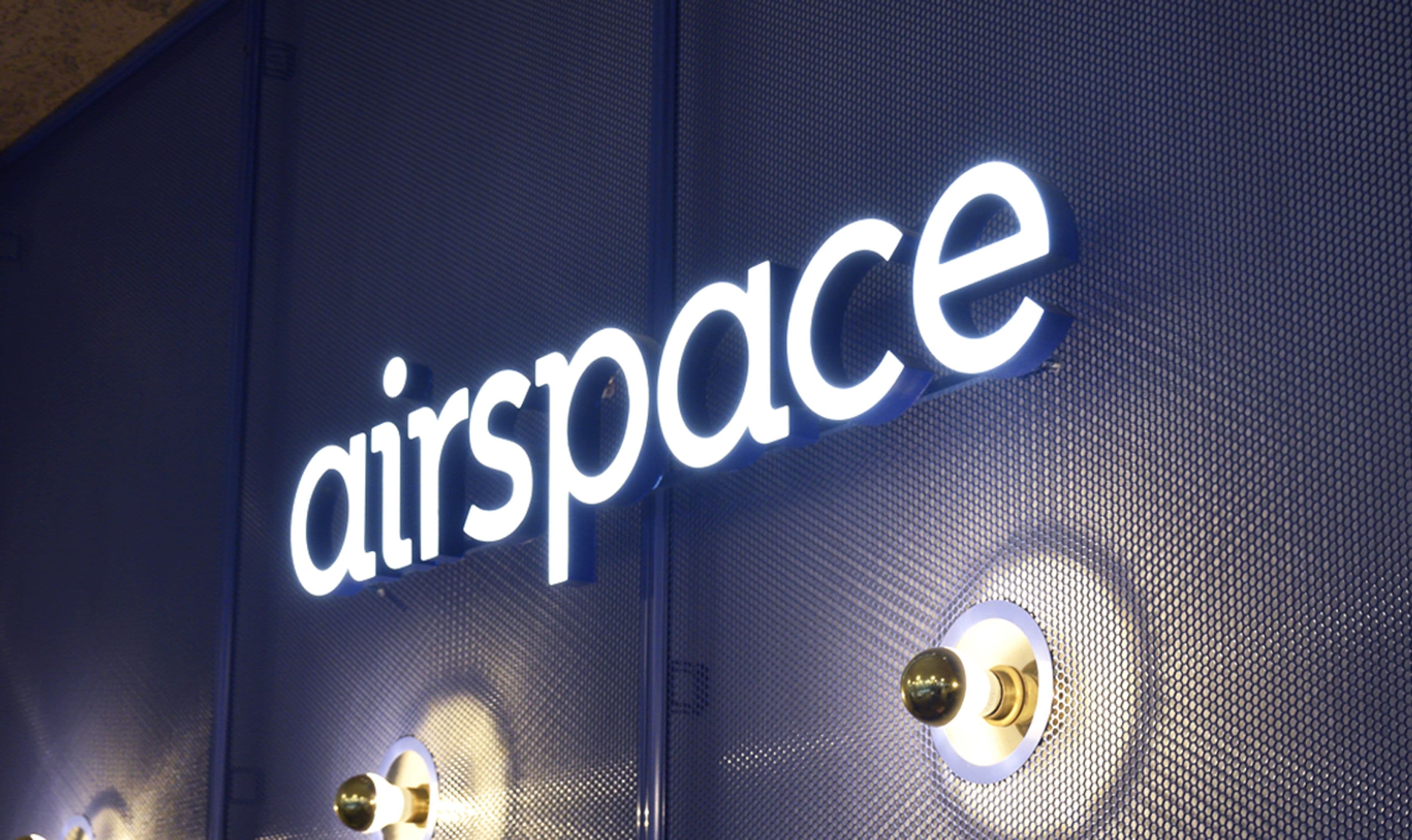 Airspace logo in an interior design