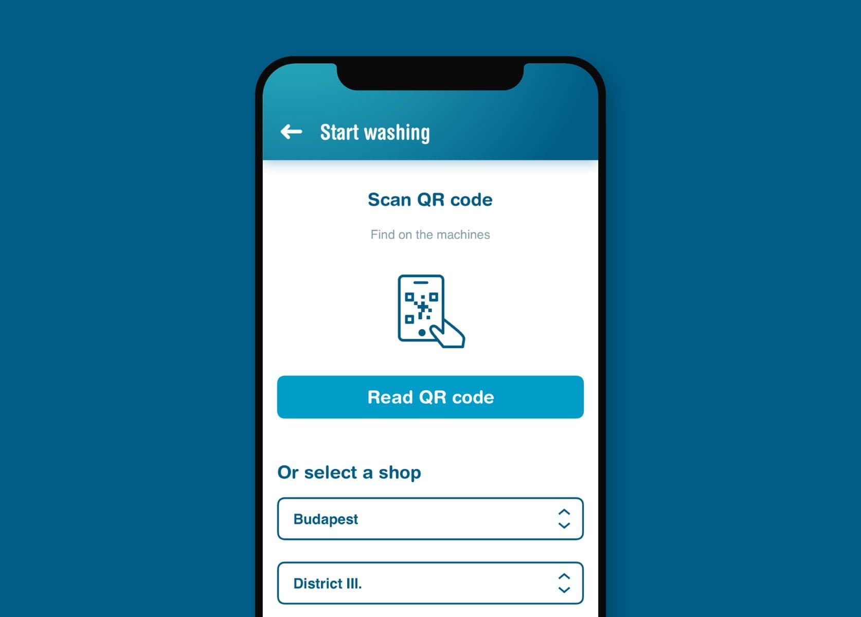 Bubbles app QR code UI