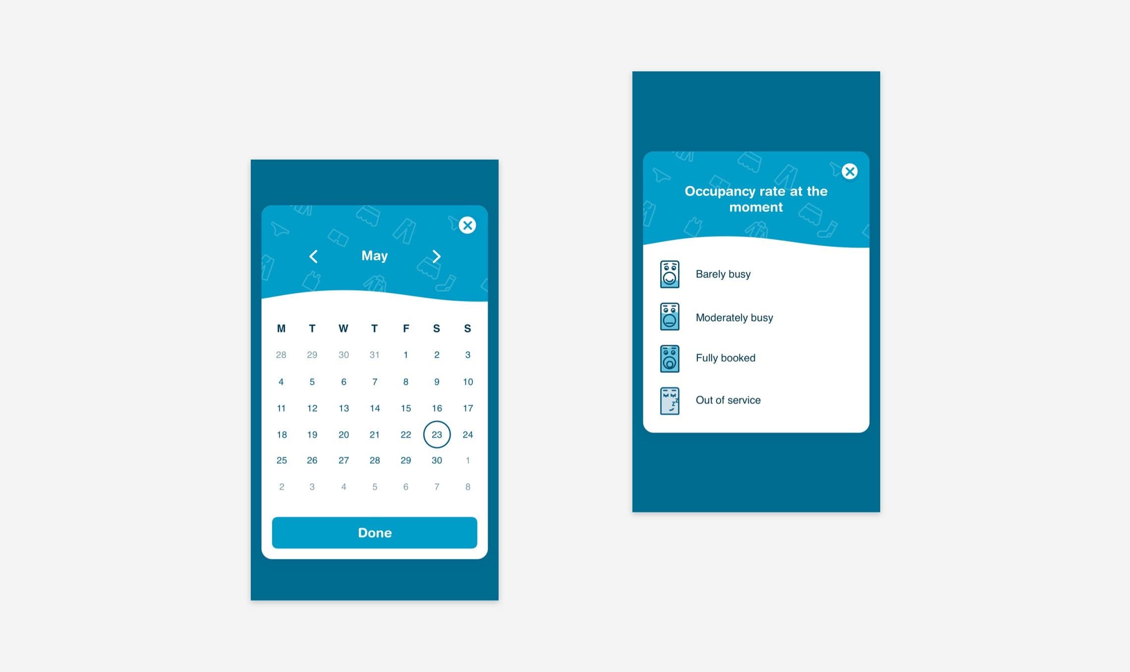 Popups from the Bubbles design system