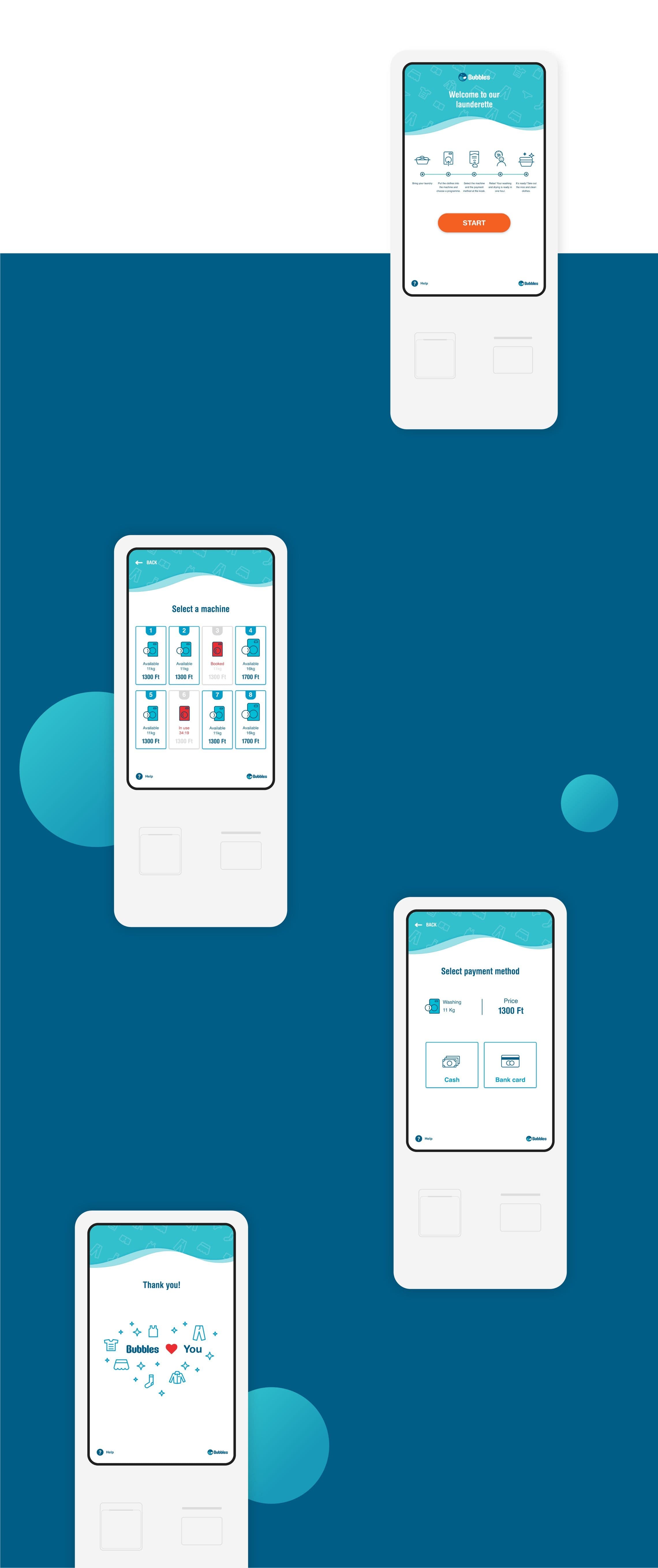 Kiosk UI design mockup