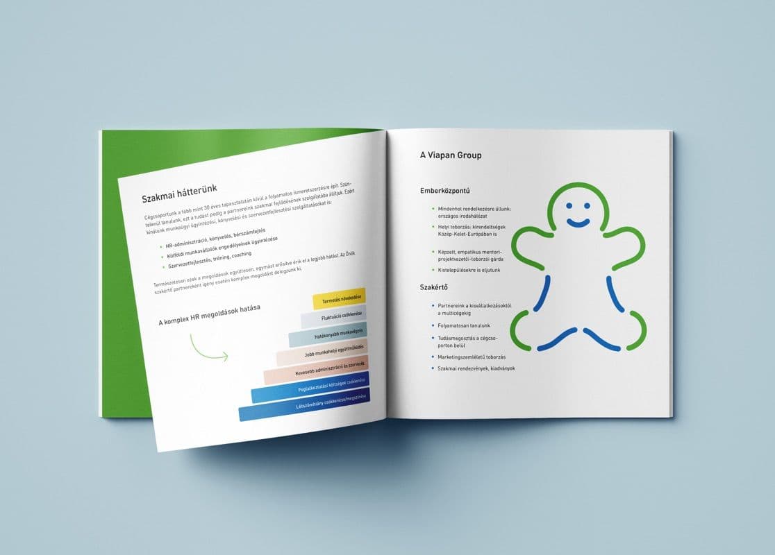 Inner pages of the redesigned Viapan Brochure