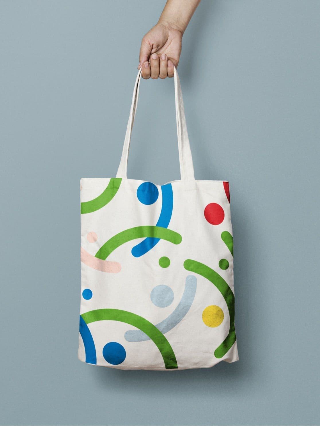 Tote bag with Viapan abstract shapes from the Viapan brand